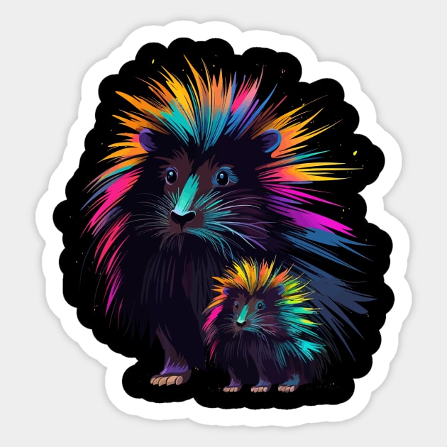 Porcupine Fathers Day Sticker by JH Mart